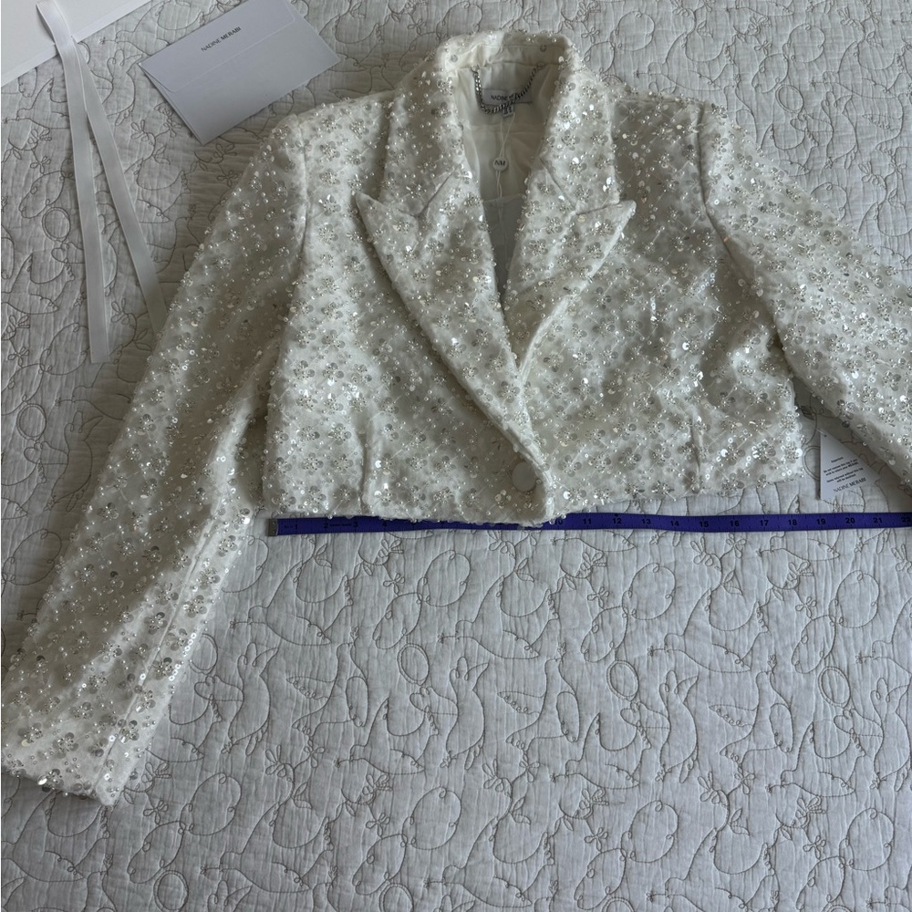 (Brand New with Tags) Nadine Merabi Clara White Blazer - Picture 6 of 15